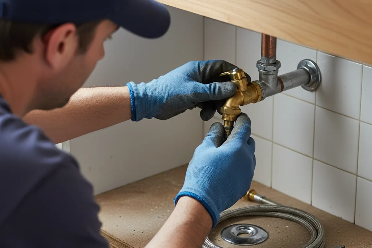 Shutoff valve and fitting work during Emergency Plumbing in Towanda